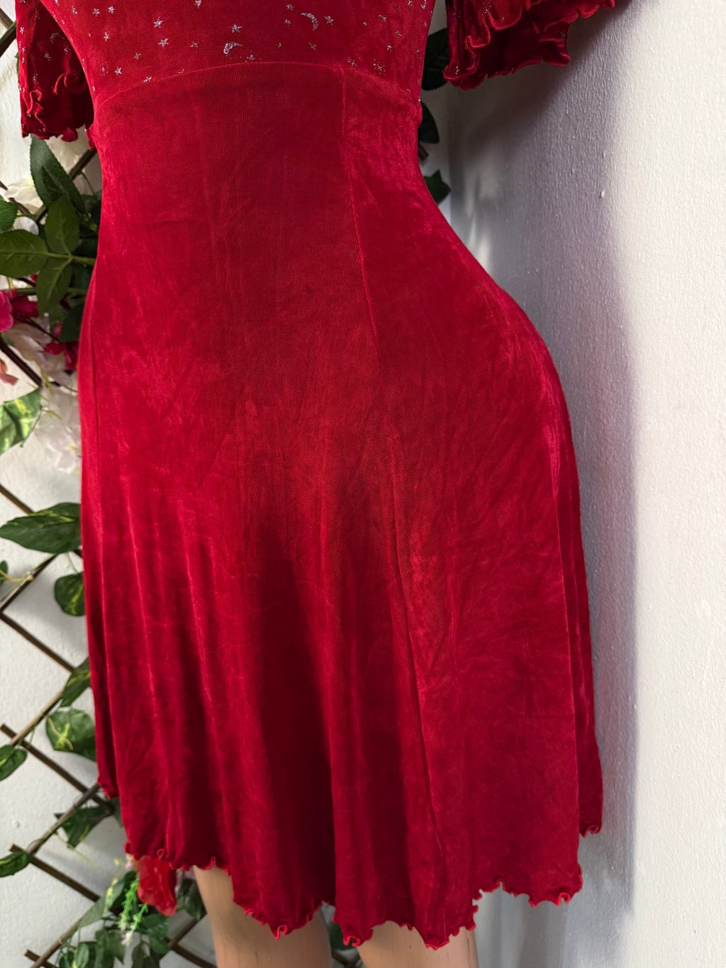 Robe évasée manches courtes décollectée - Perluna Store