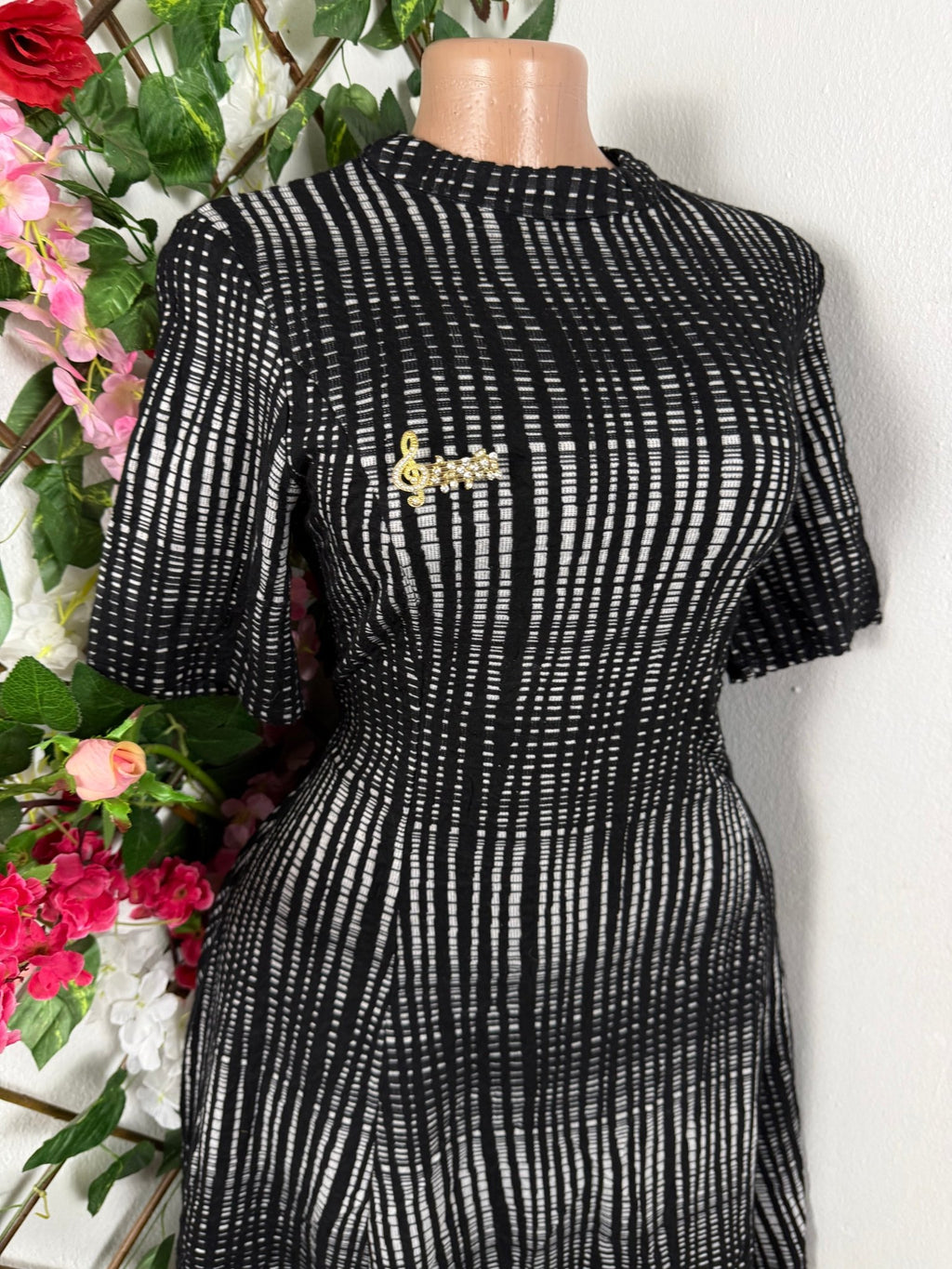 Robe évasée manches courtes drapée - Perluna Store