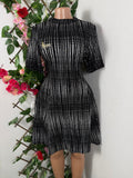 Robe évasée manches courtes drapée - Perluna Store