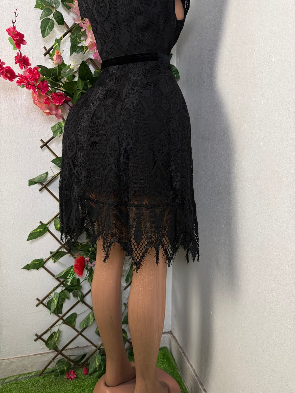 Robe évasée manches courtes imprimé bretelles - Perluna Store