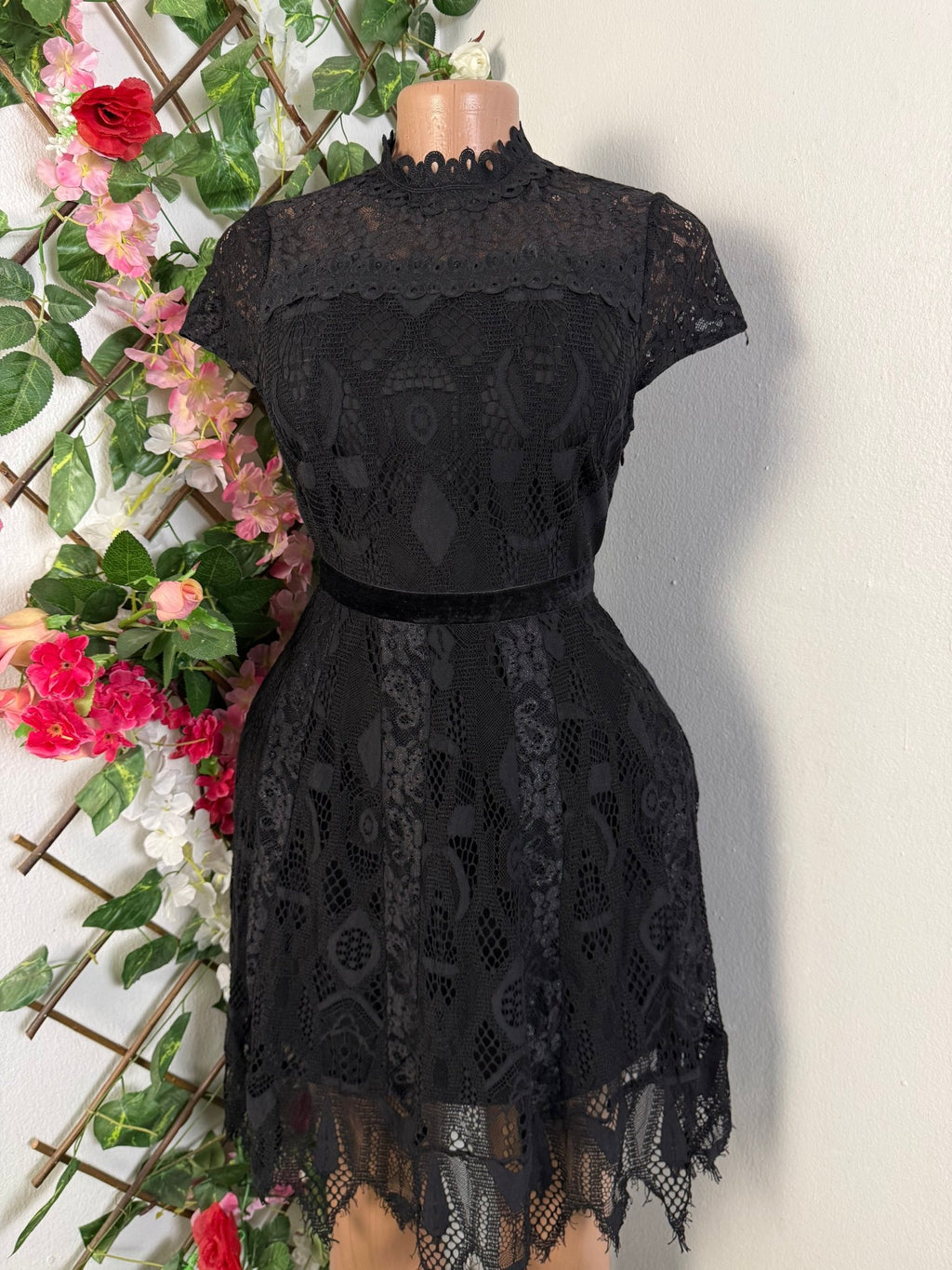 Robe évasée manches courtes imprimé bretelles - Perluna Store