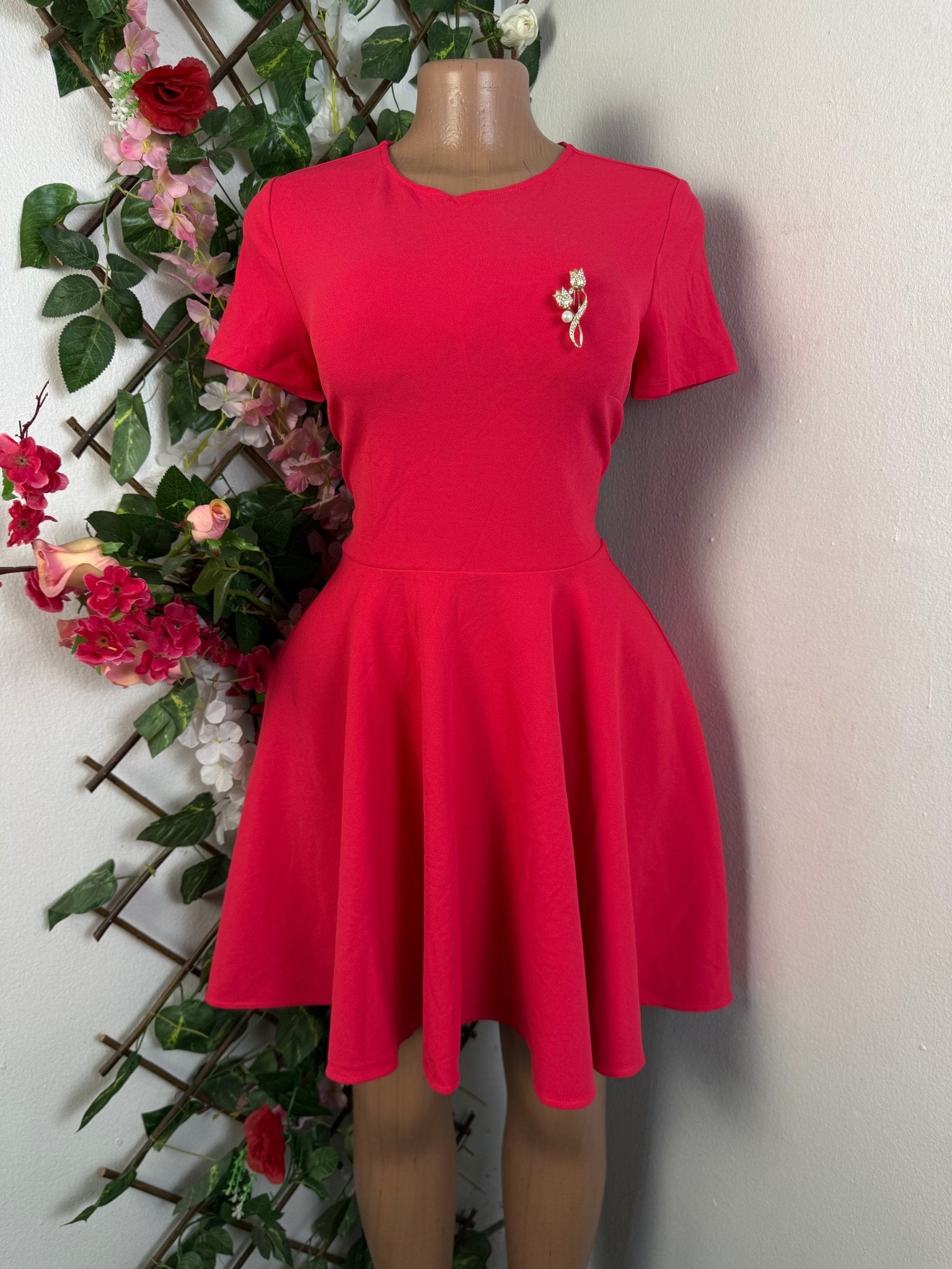 Robe évasée manches courtes - Perluna Store - kinshasa