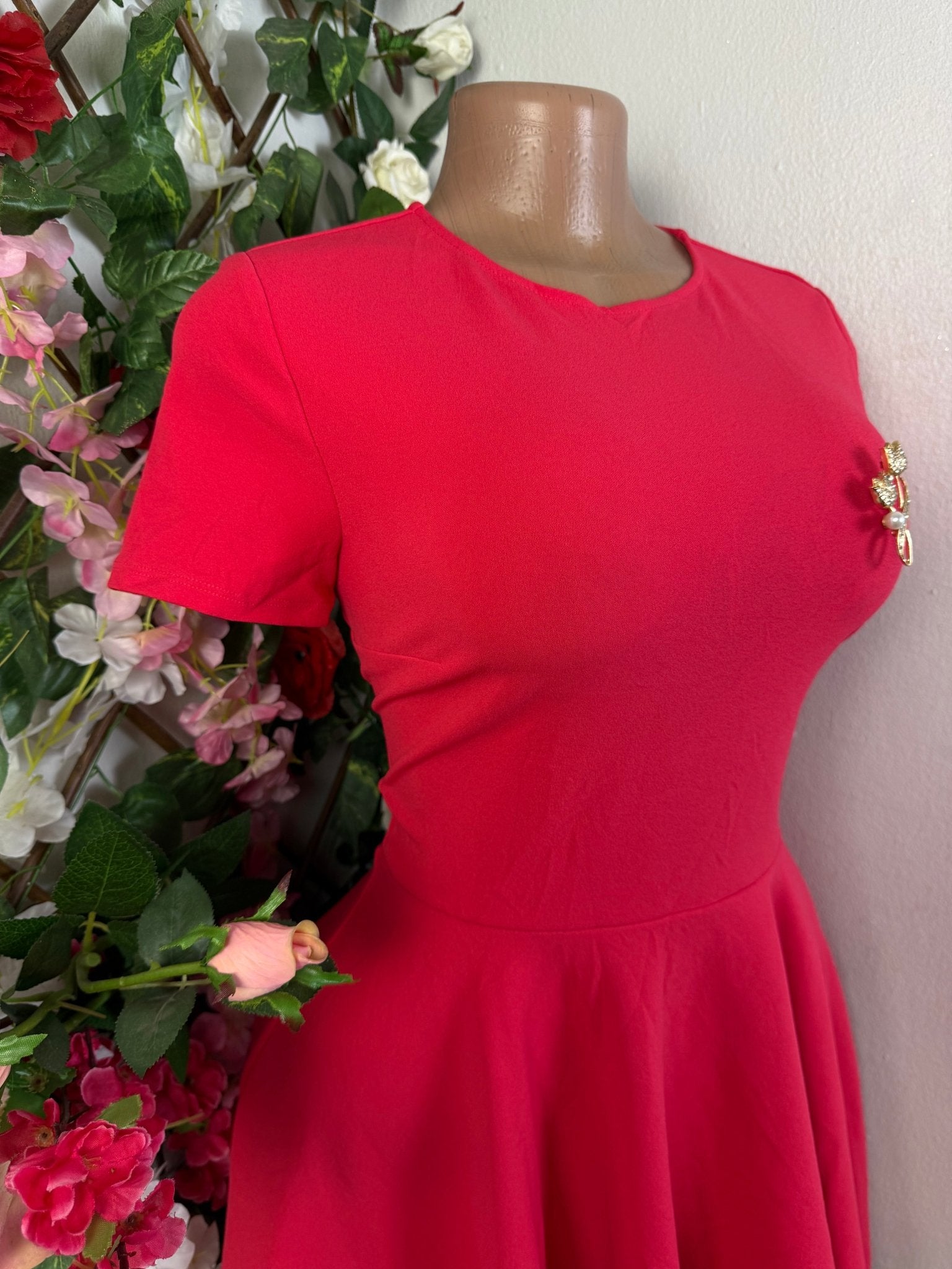 Robe évasée manches courtes - Perluna Store - kinshasa