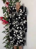 Robe évasée manches longue imprimée fleurie - Perluna Store