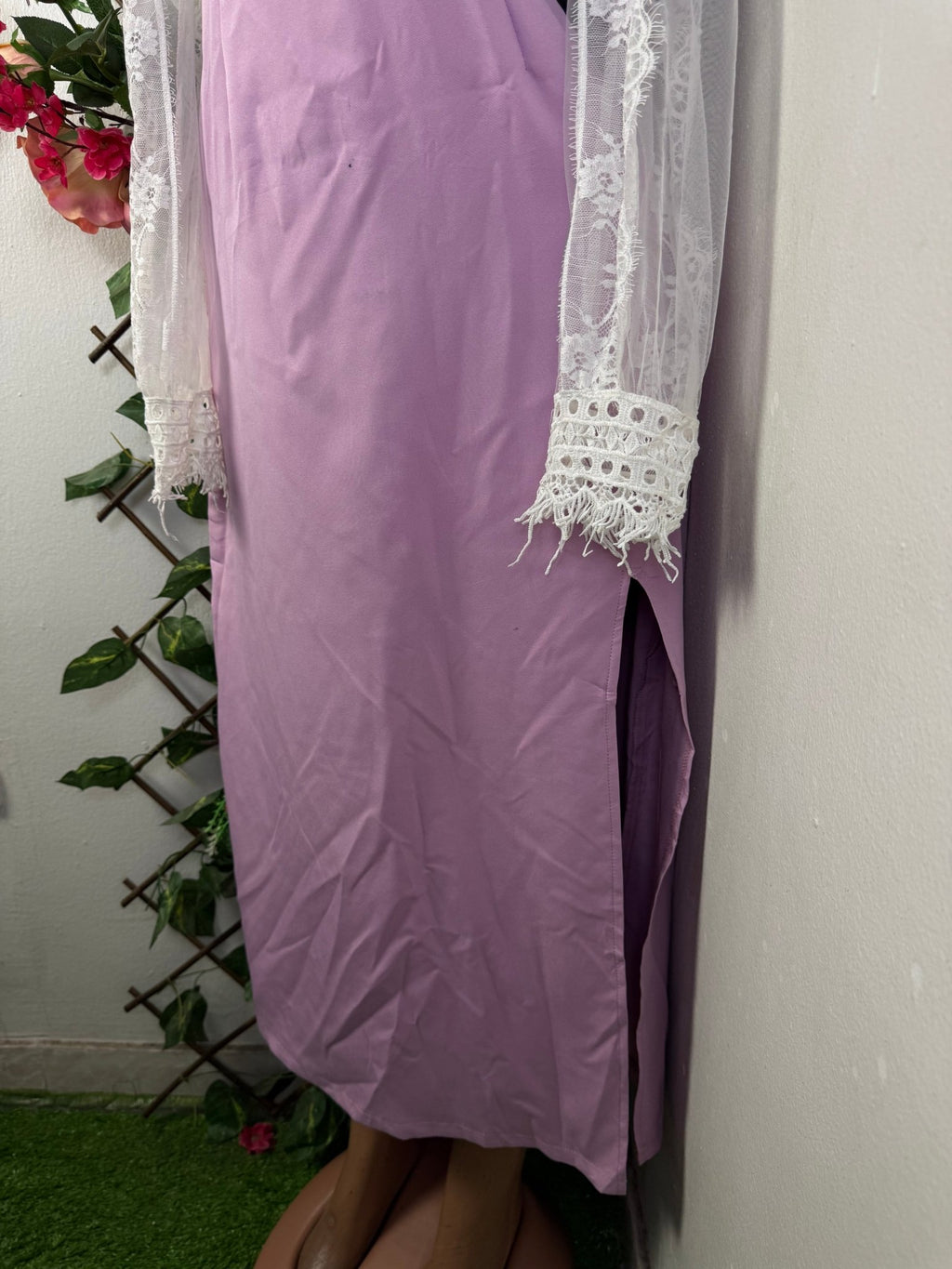 Robe évasée manches longues décolletée - Perluna Store - kinshasa