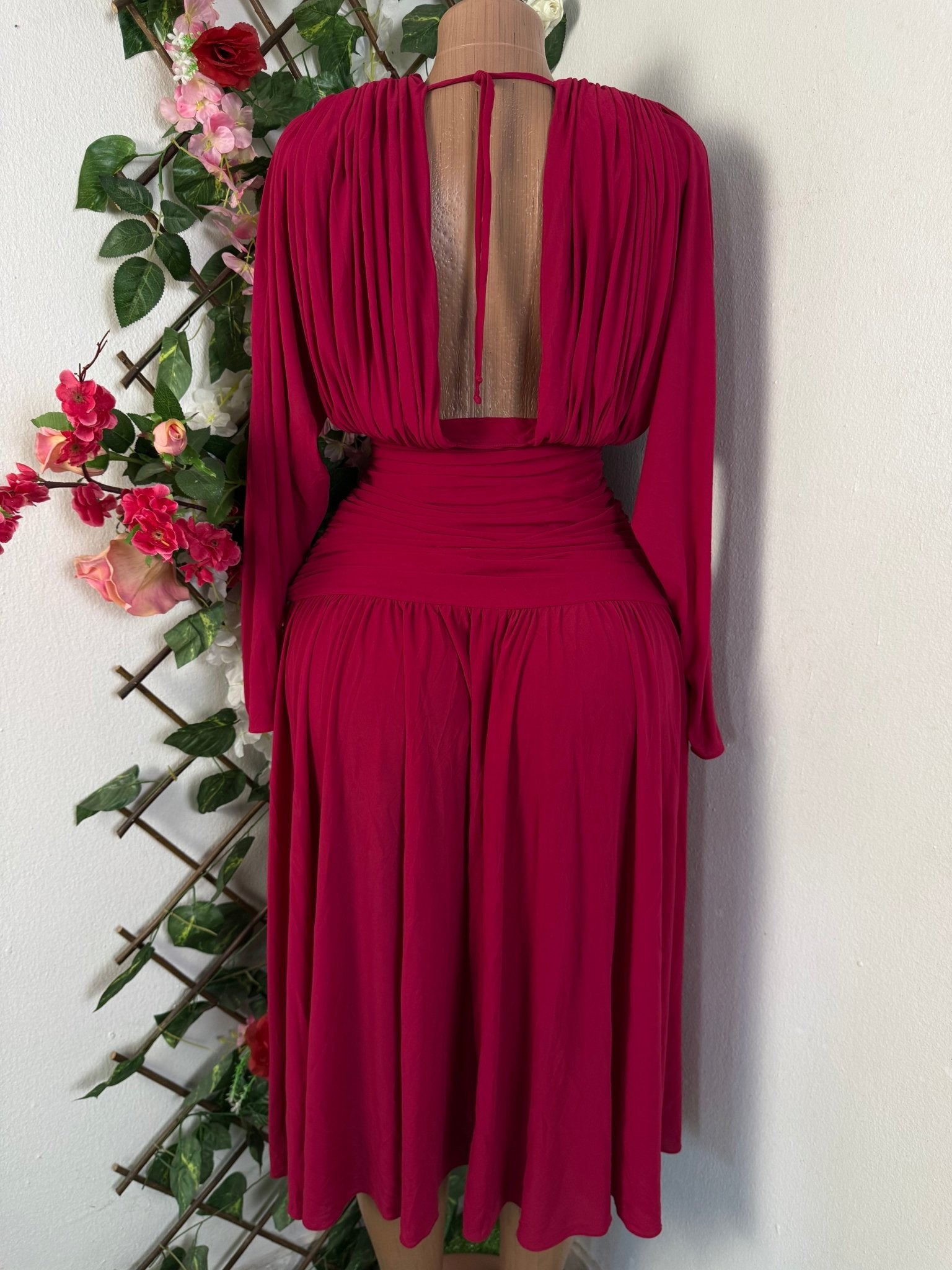 Robe évasée manches longues dénudée - Perluna Store