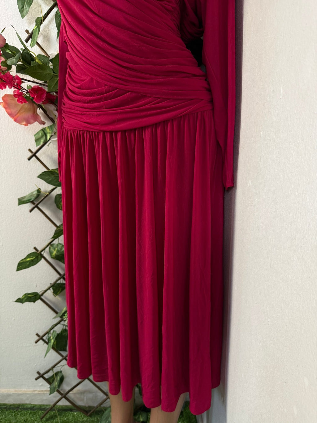 Robe évasée manches longues dénudée - Perluna Store