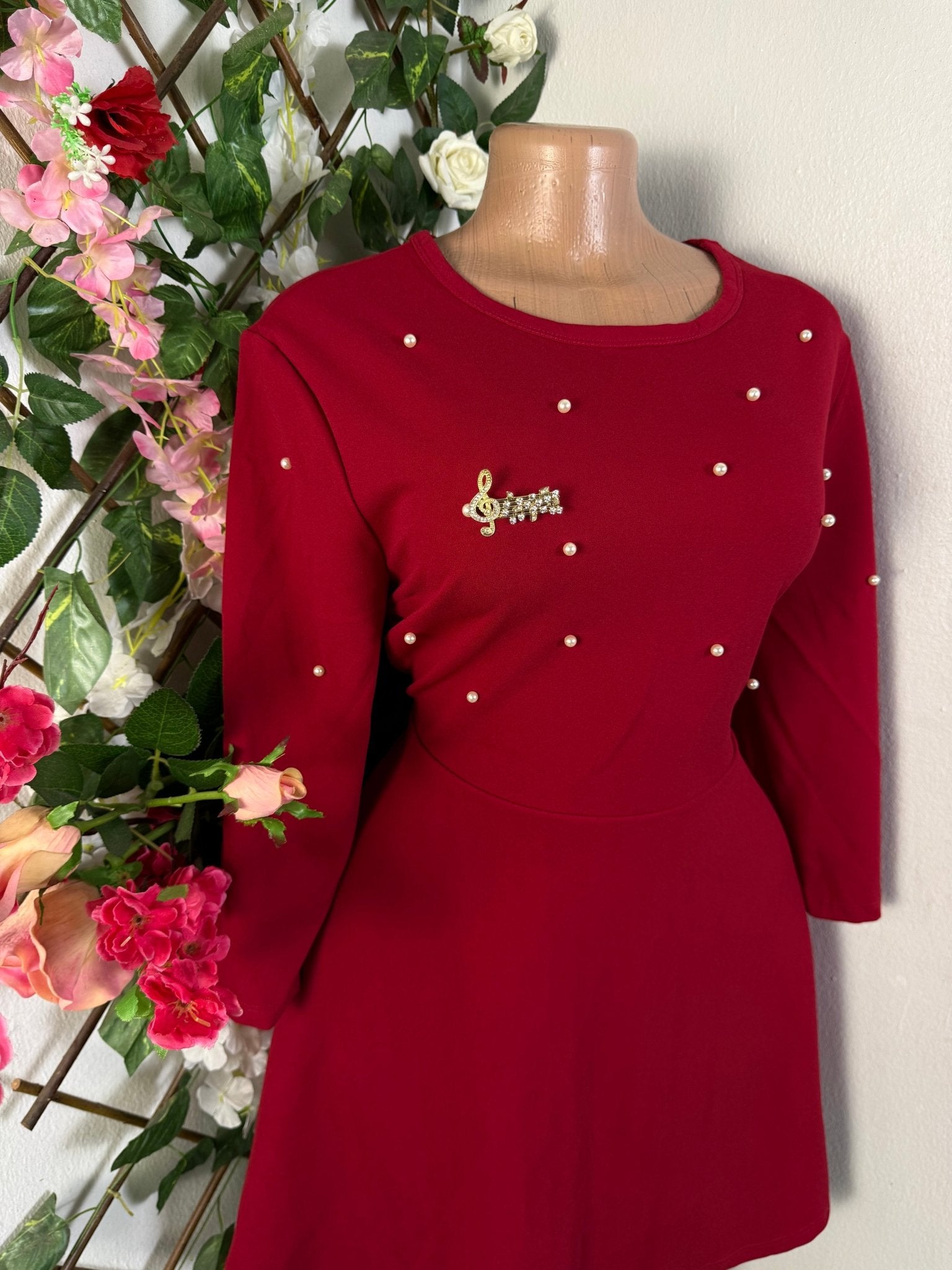 Robe évasée manches longues - Perluna Store