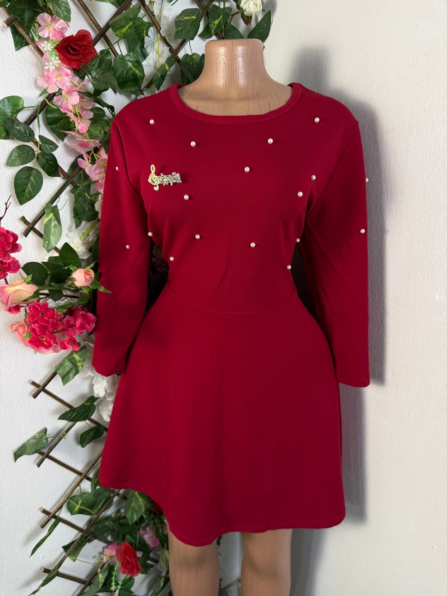 Robe évasée manches longues - Perluna Store