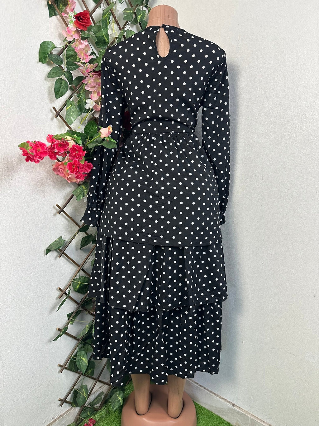 Robe évasée manches longues - Perluna Store - kinshasa