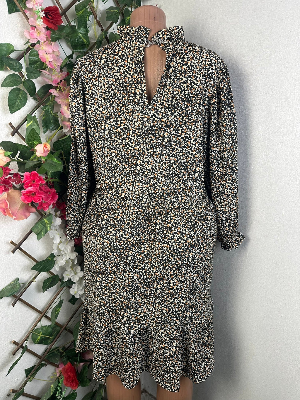 Robe évasée manches sans manches 3/4 - Perluna Store