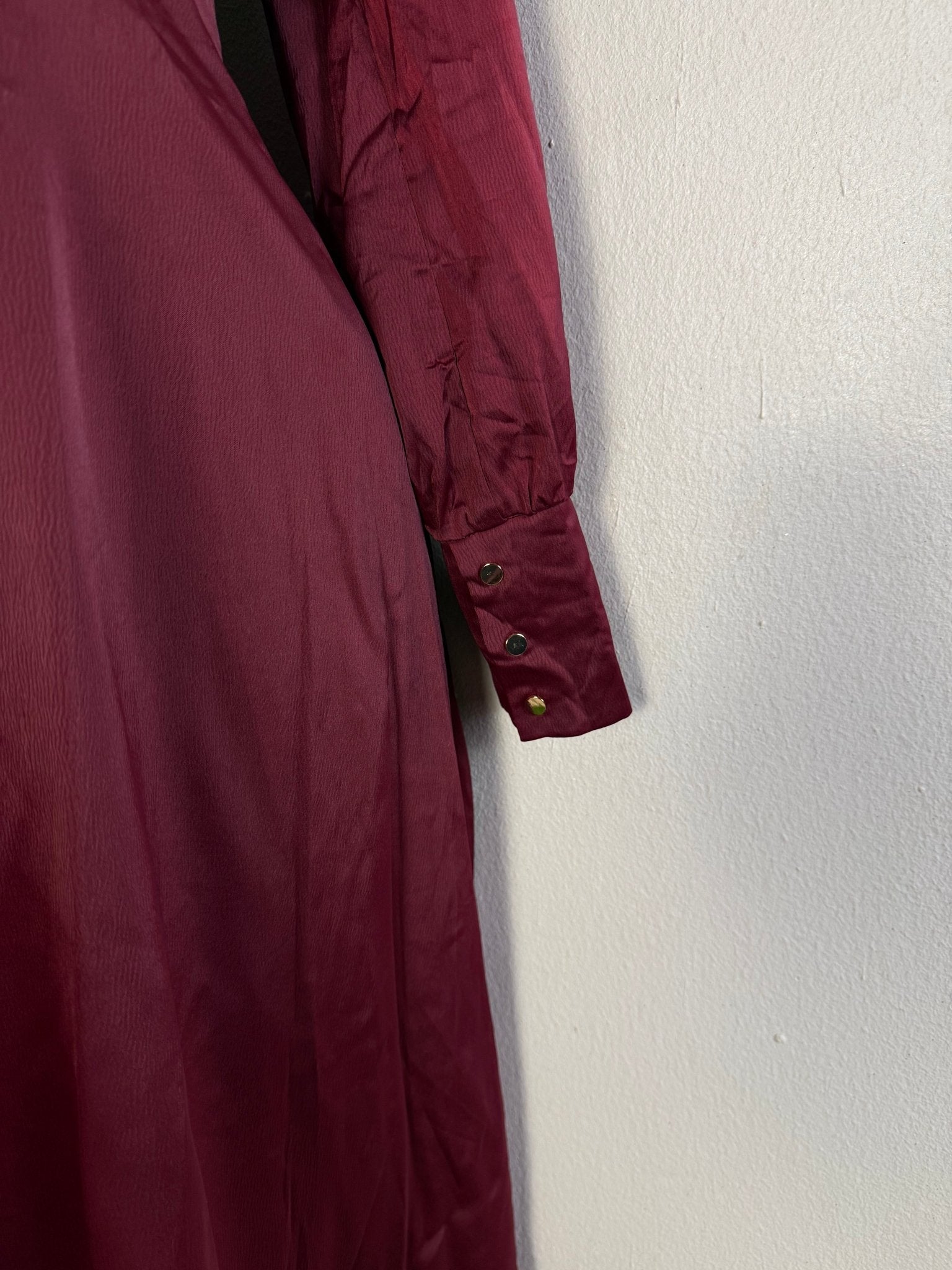 Robe évasée mi-longue manches longues ceintrée - Perluna Store