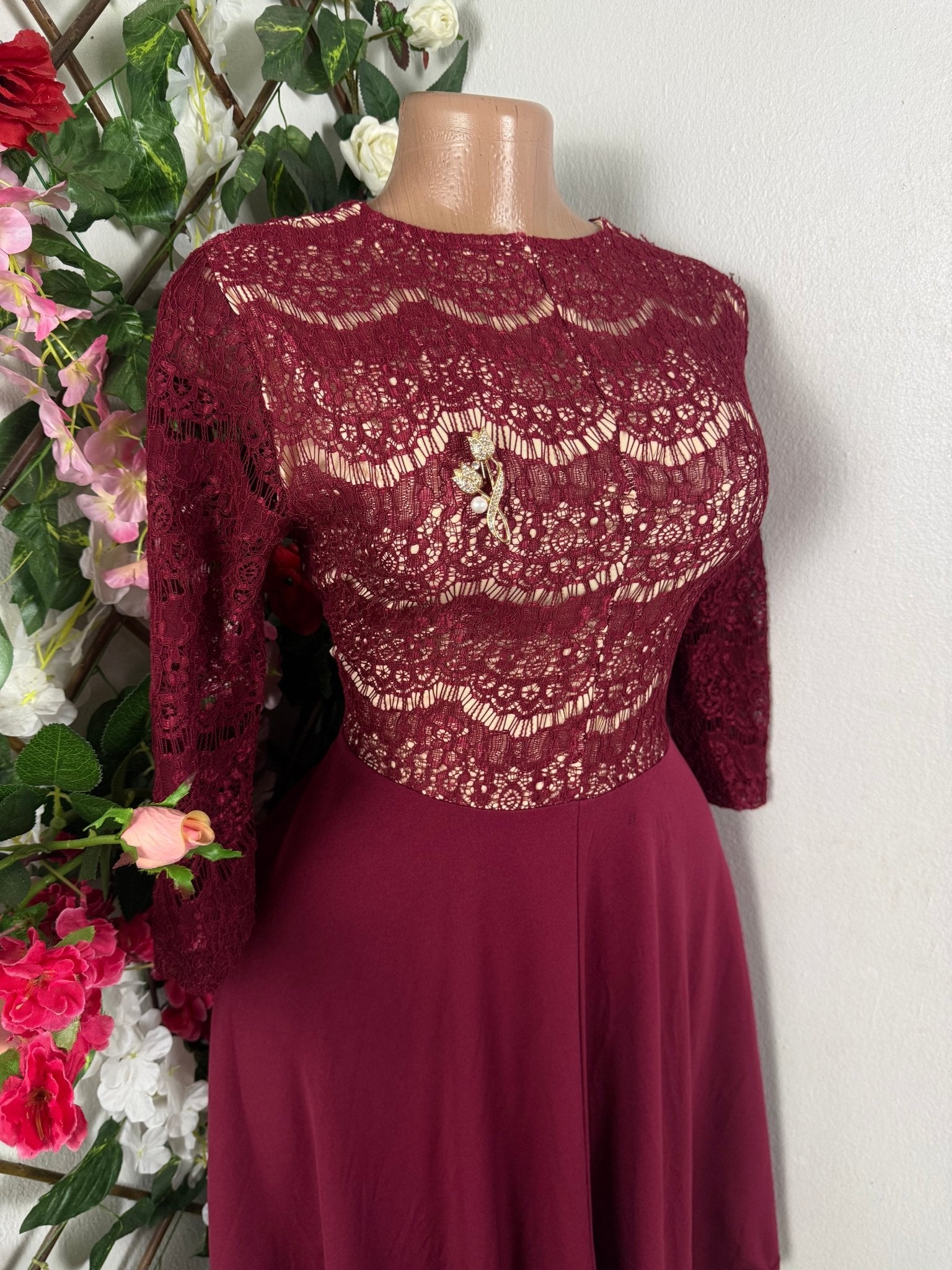 Robe évasée mi-longues manches longues - Perluna Store
