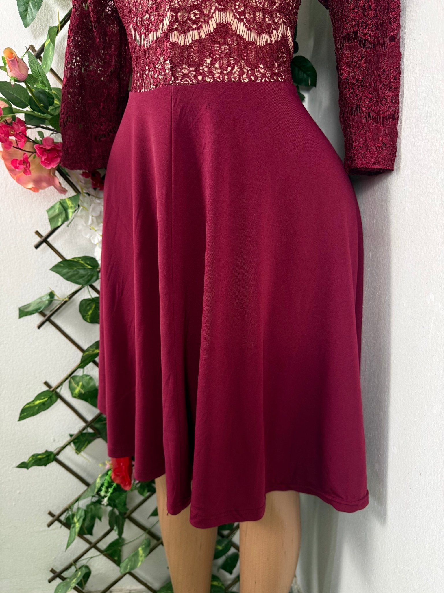 Robe évasée mi-longues manches longues - Perluna Store