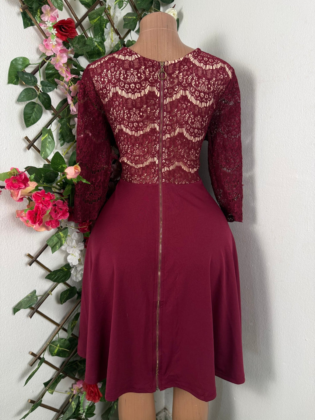Robe évasée mi-longues manches longues - Perluna Store