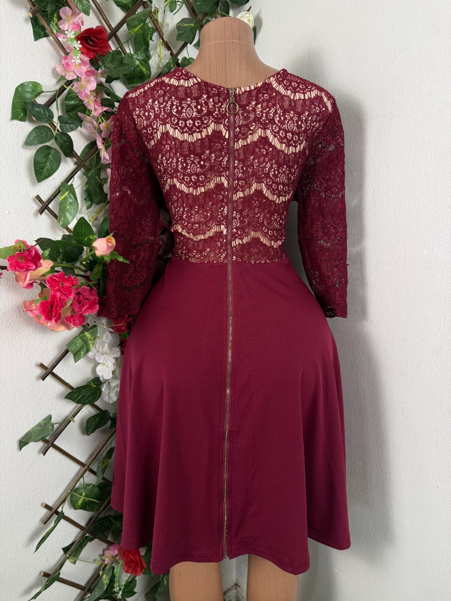 Robe évasée mi-longues manches longues - Perluna Store