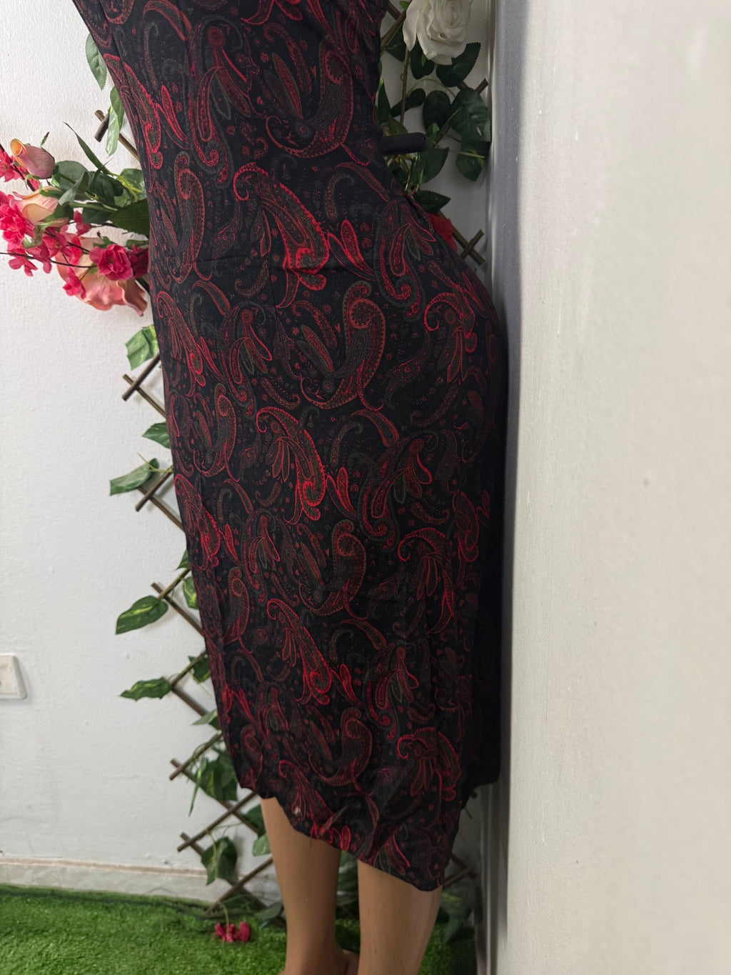 Robe évasée sans manche colle rond - Perluna Store