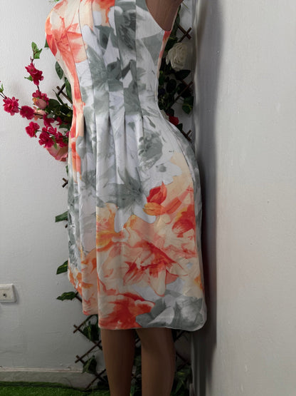 Robe évasée sans manche fleurie - Perluna Store - kinshasa