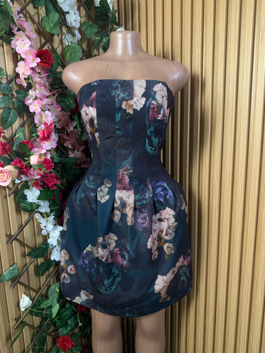 Robe évasée sans manches bustier - Perluna Store