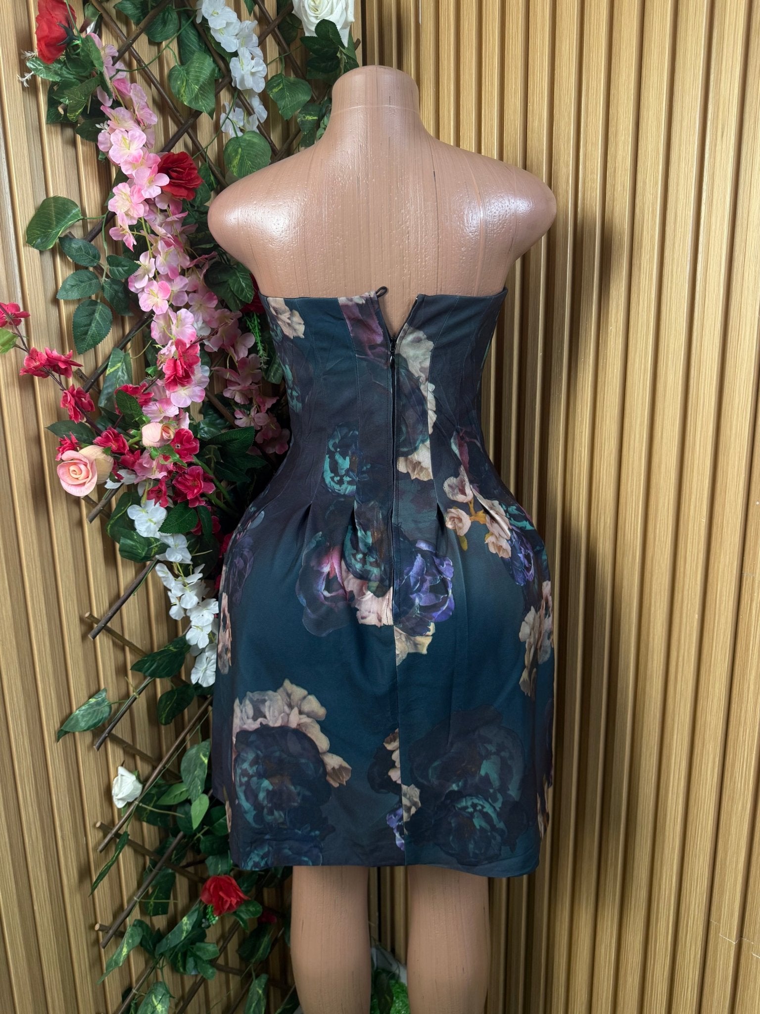 Robe évasée sans manches bustier - Perluna Store