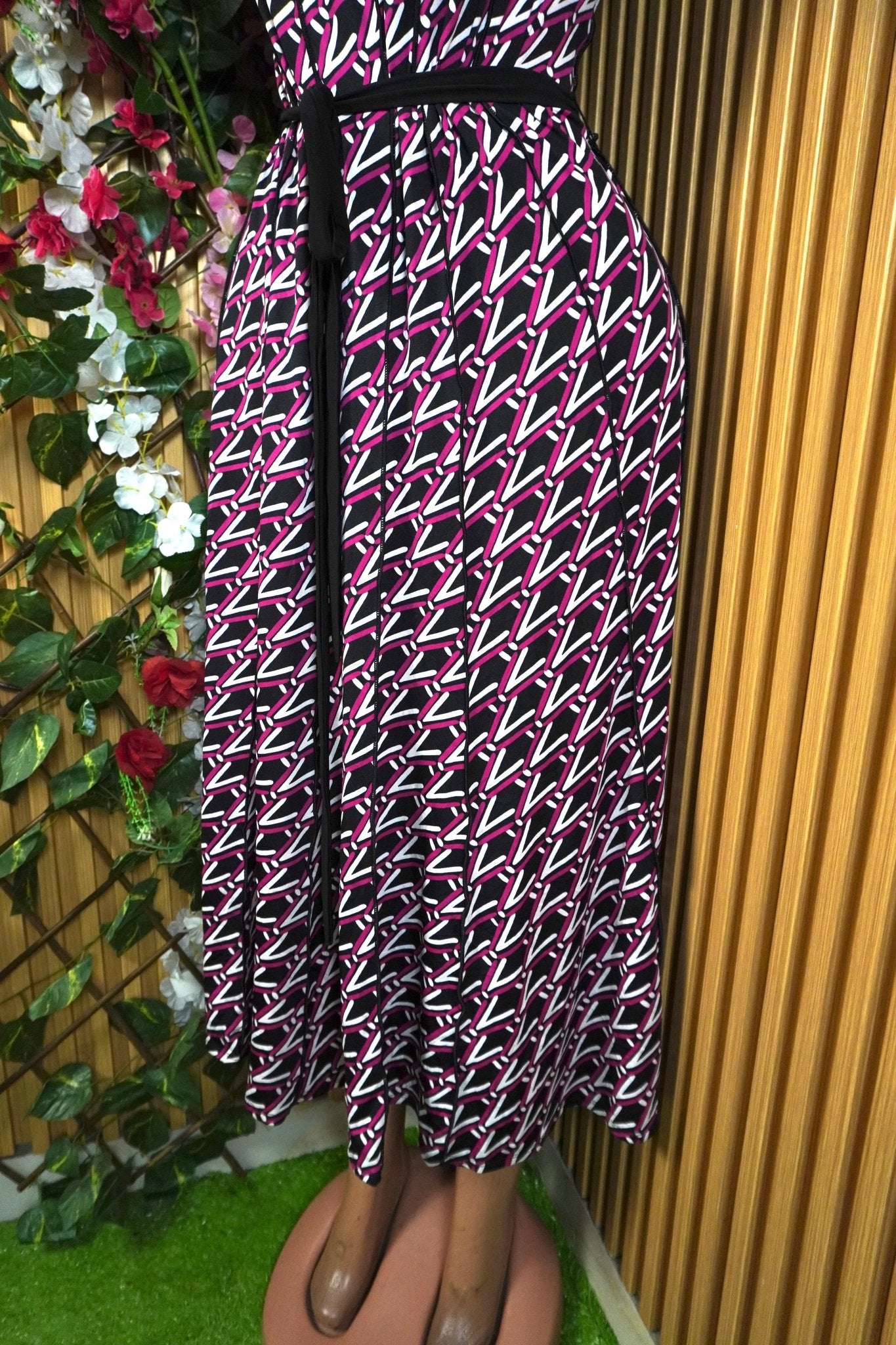 Robe évasée sans manches ceintrée-XL - Perluna Store