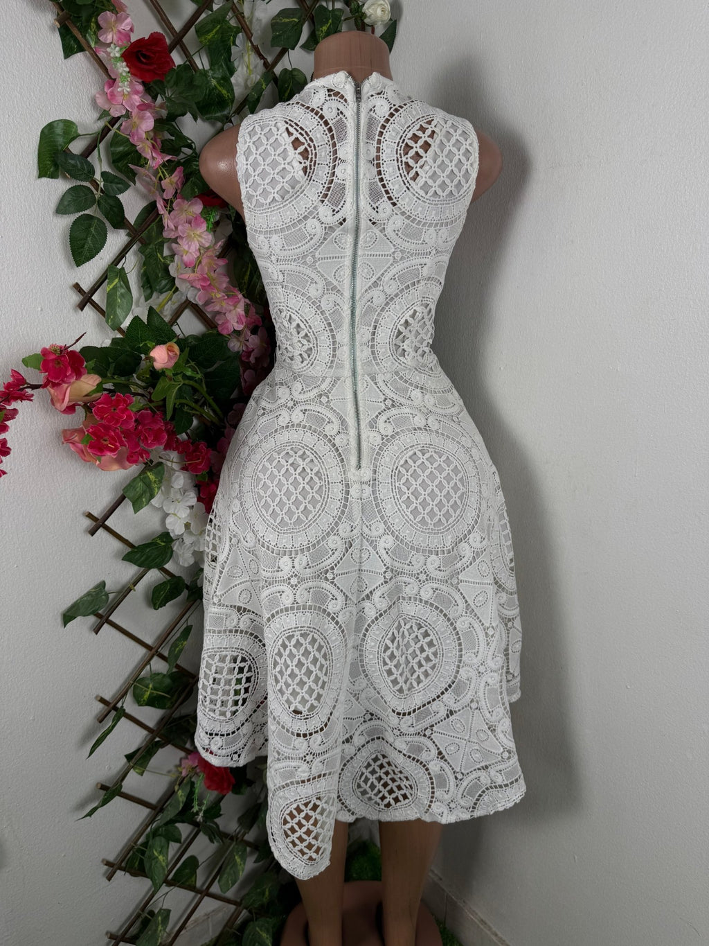 Robe évasée sans manches imprimée bretelles - Perluna Store