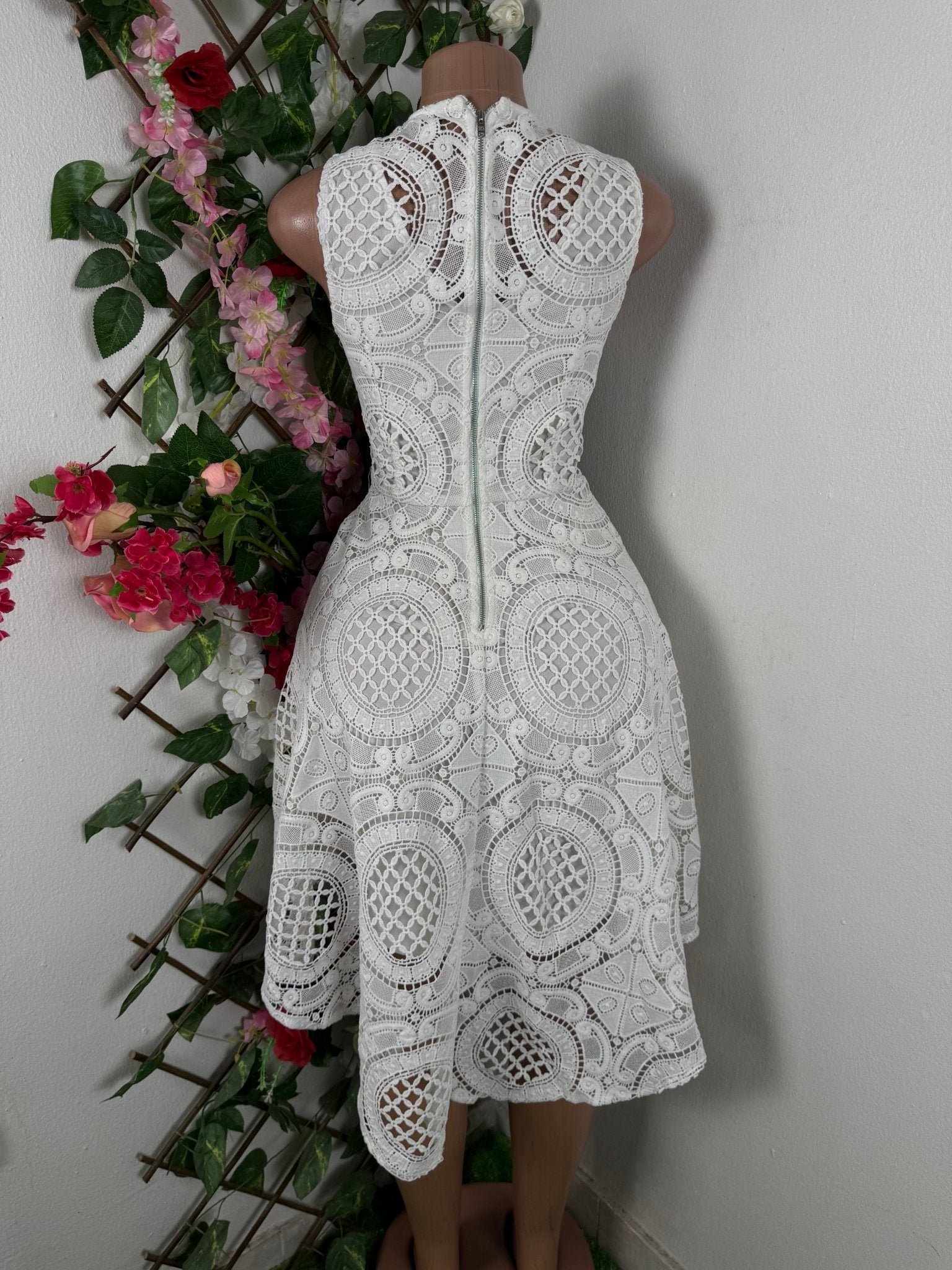 Robe évasée sans manches imprimée bretelles - Perluna Store