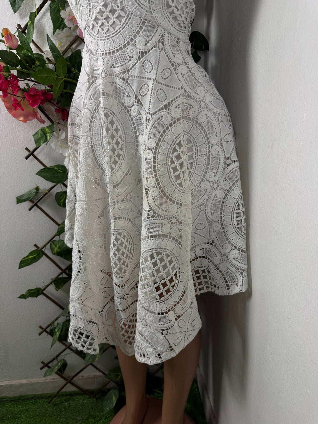 Robe évasée sans manches imprimée bretelles - Perluna Store