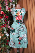 Robe évasée sans manches imprimée fleurie-M - Perluna Store