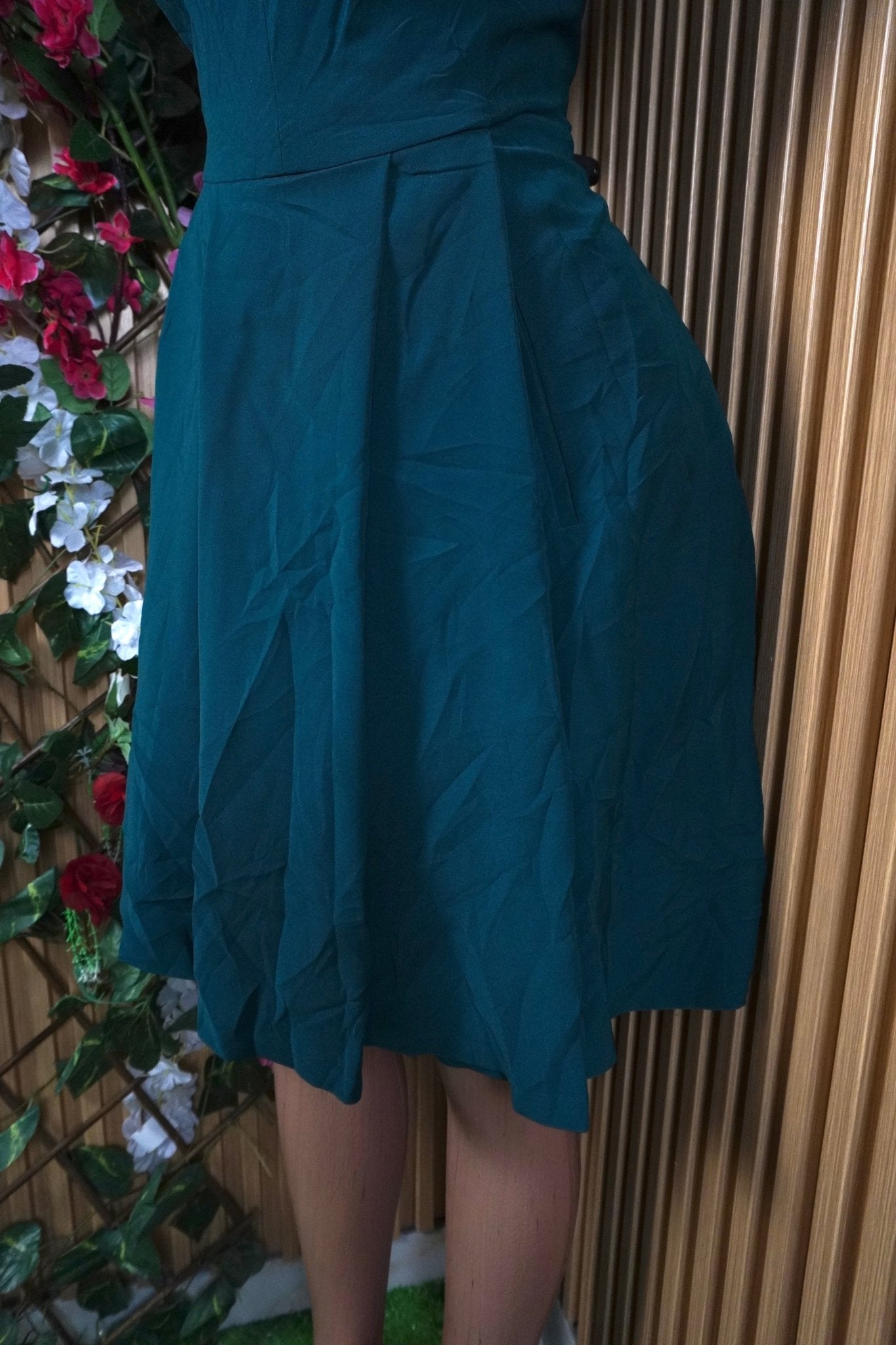Robe évasée sans manches plissée-M - Perluna Store