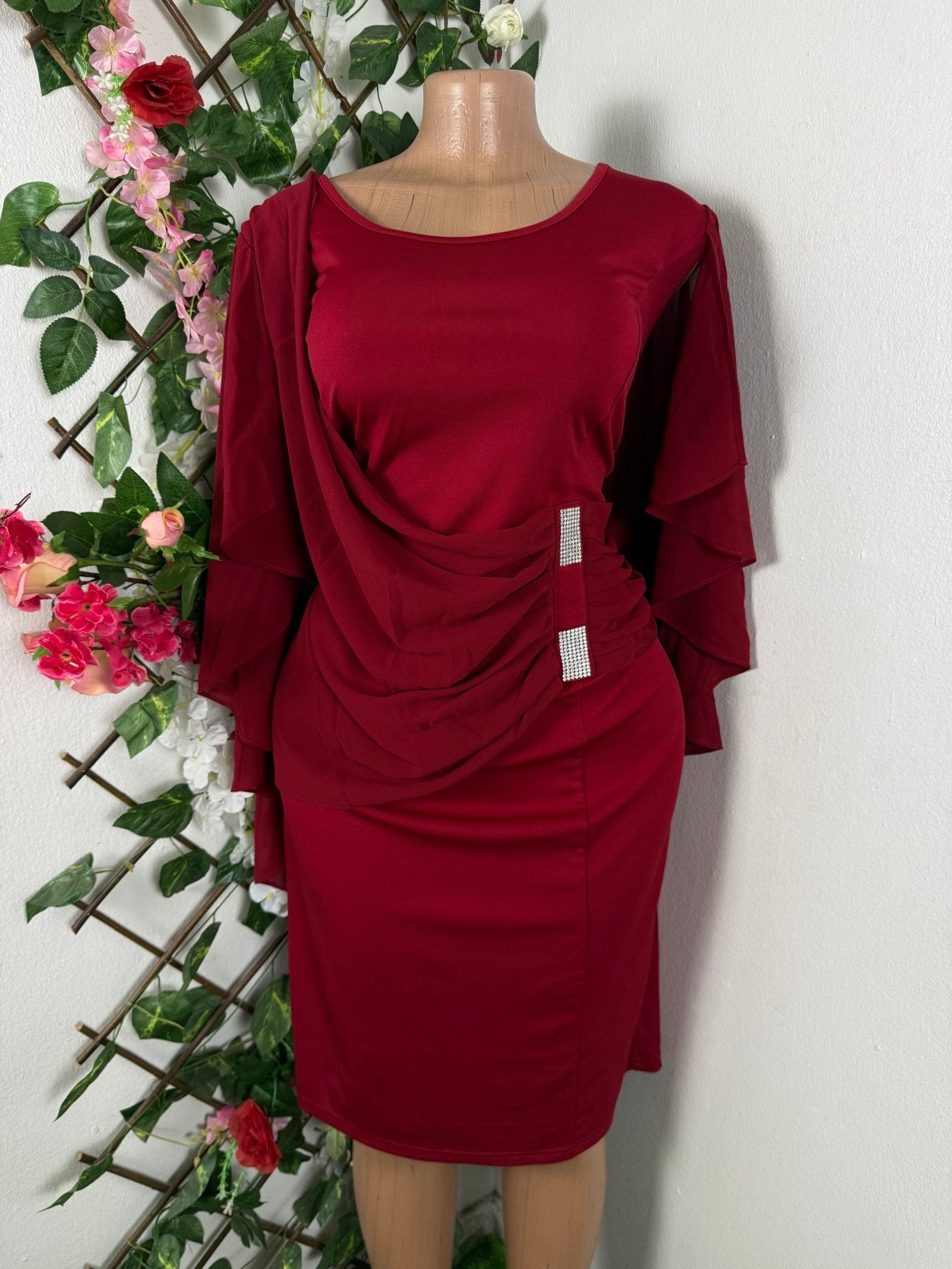 Robe évasée stylée manches longues - Perluna Store