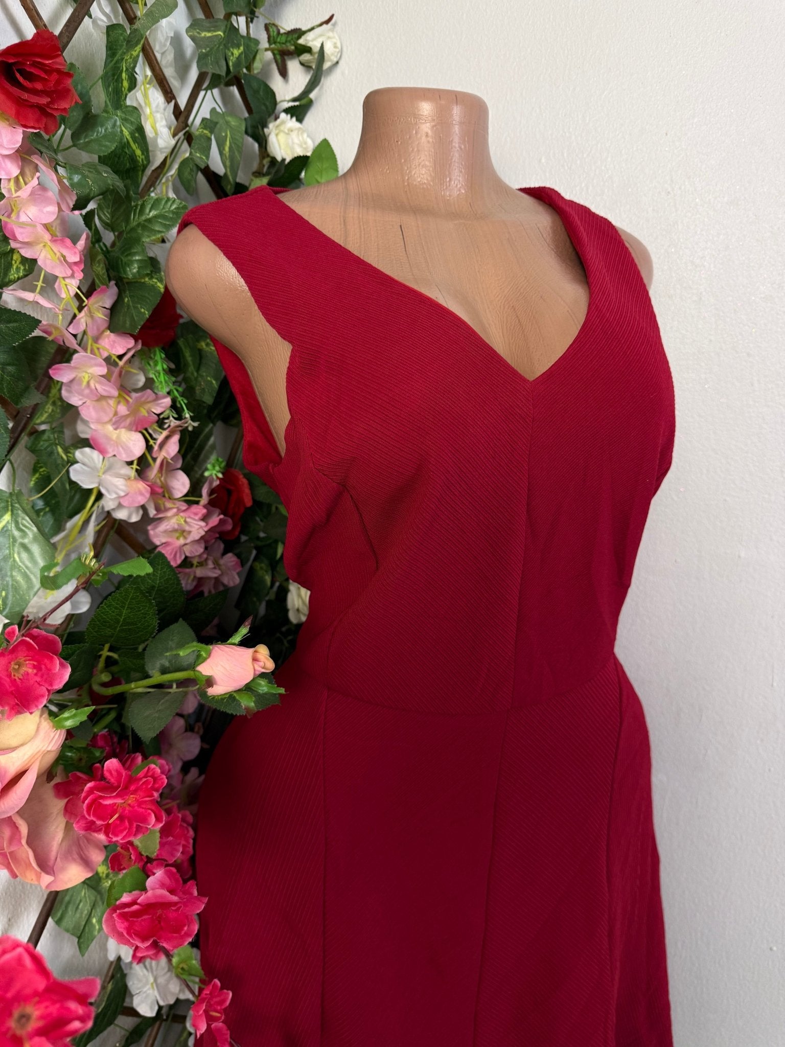 Robe évasée taille colle en v - Perluna Store