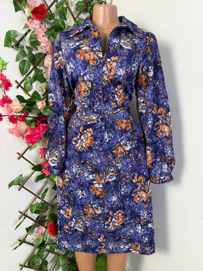 Robe fleurie manche longue colle chemise - Perluna Store - kinshasa