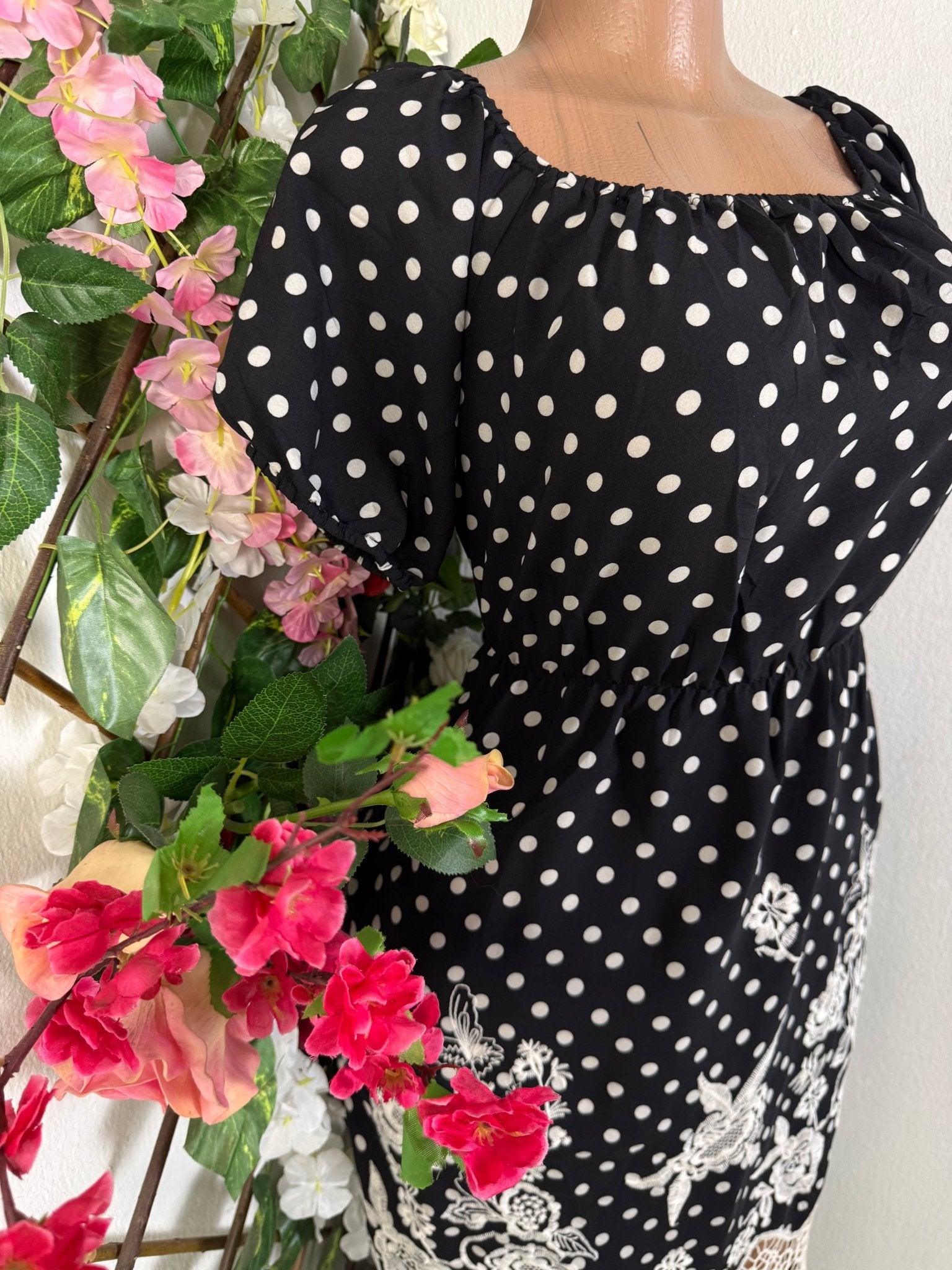 Robe imprimé flerie manches courtes - Perluna Store - kinshasa