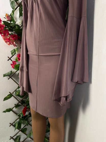 Robe long manche volant à lacet - Perluna Store - kinshasa