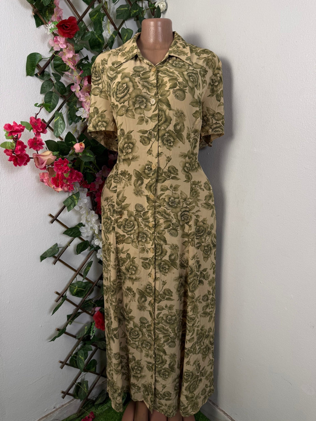 Robe longue à bouton courte manche - Perluna Store - kinshasa