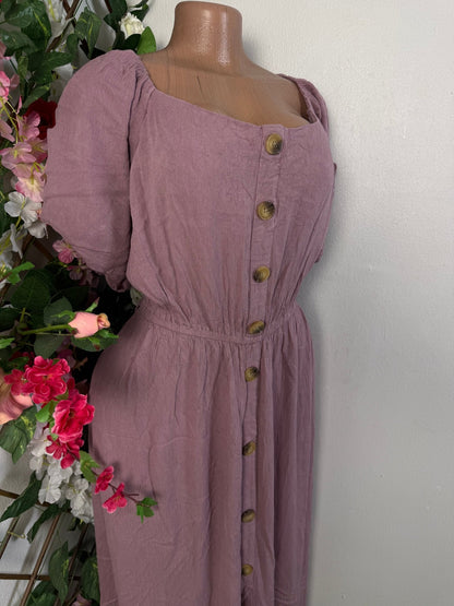 Robe longue à bouton grande taille - Perluna Store - kinshasa