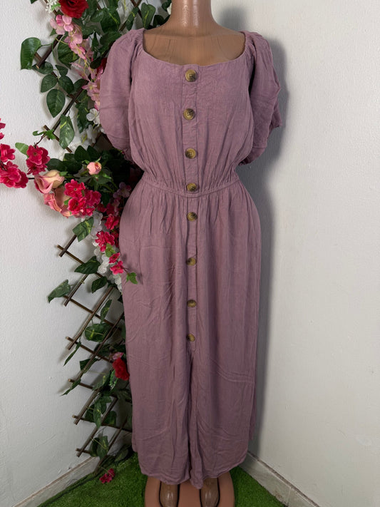 Robe longue à bouton grande taille - Perluna Store - kinshasa