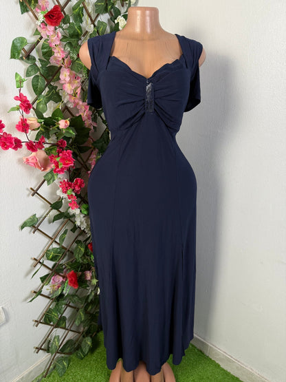 Robe longue à buste drapée épaule dénudé - Perluna Store - kinshasa