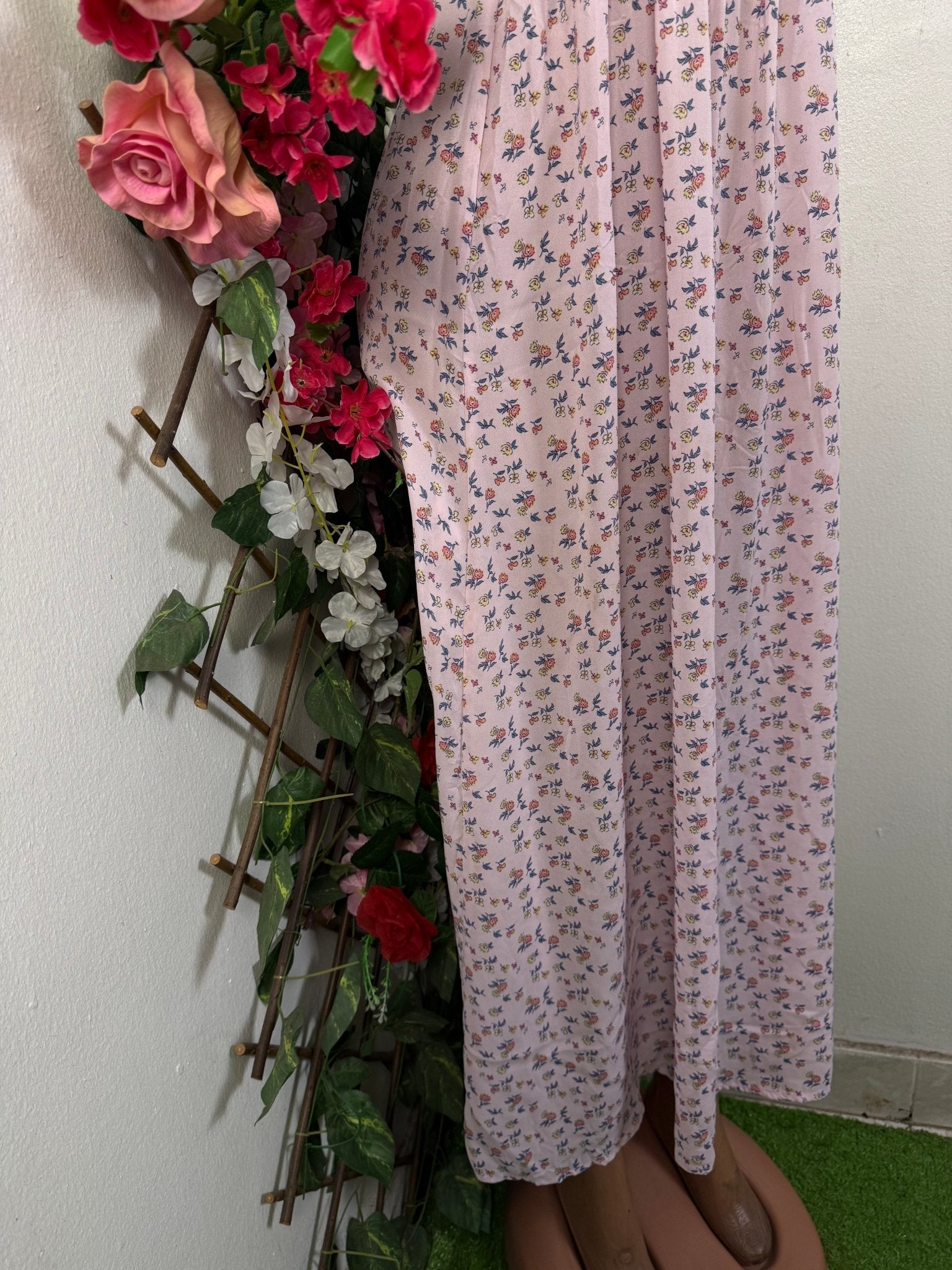 Robe longue à colle carrée - Perluna Store - kinshasa