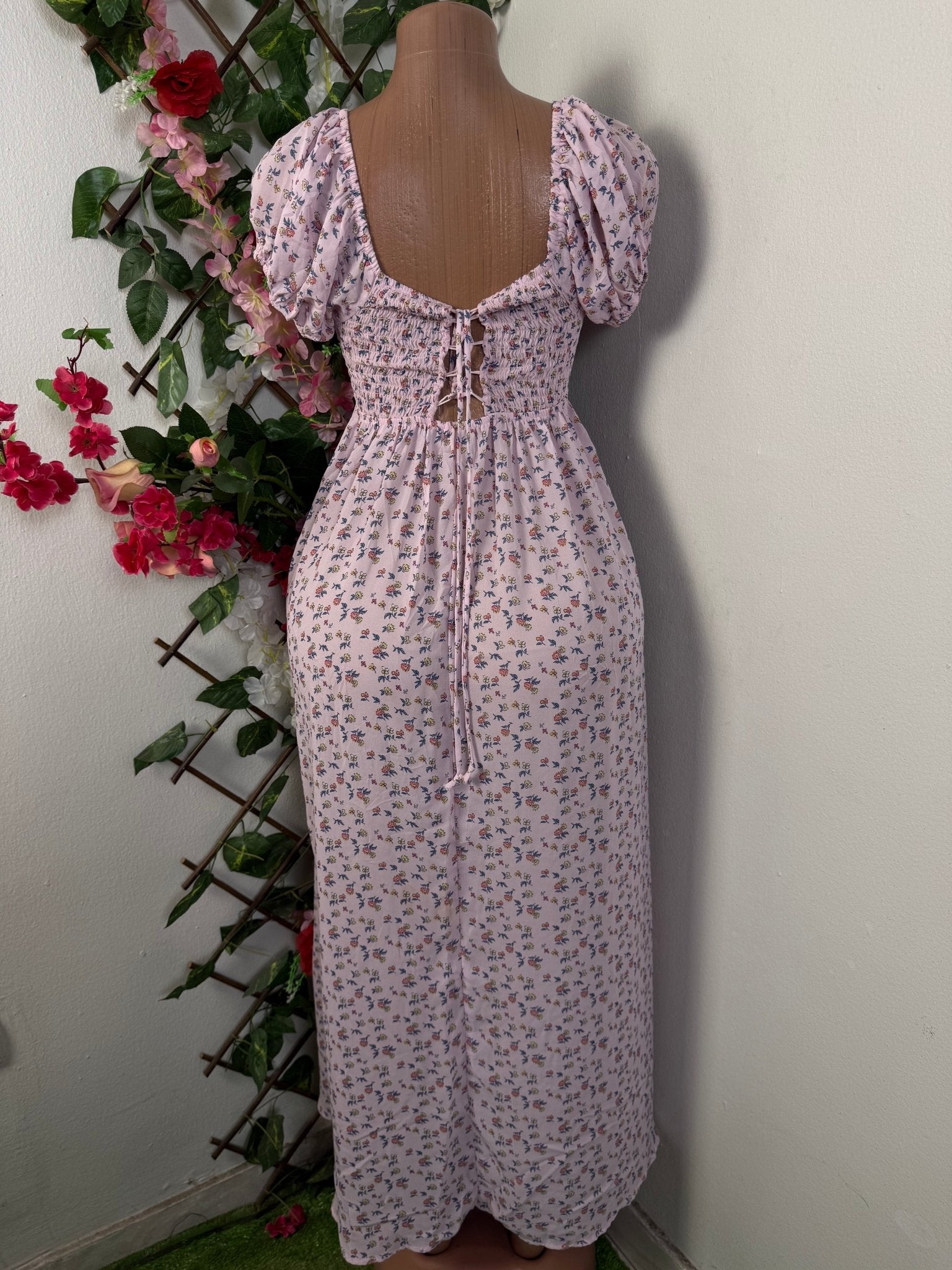 Robe longue à colle carrée - Perluna Store - kinshasa