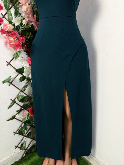 Robe longue a fine bretelle avec fente - Perluna Store - kinshasa