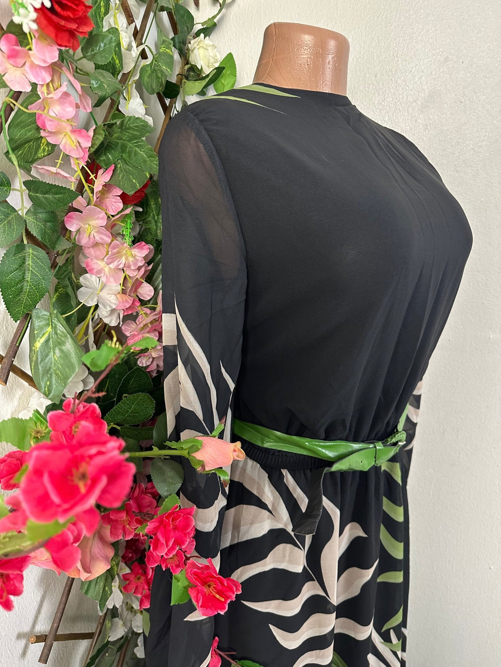 Robe longue ceinture en voile  - Perluna Store - kinshasa