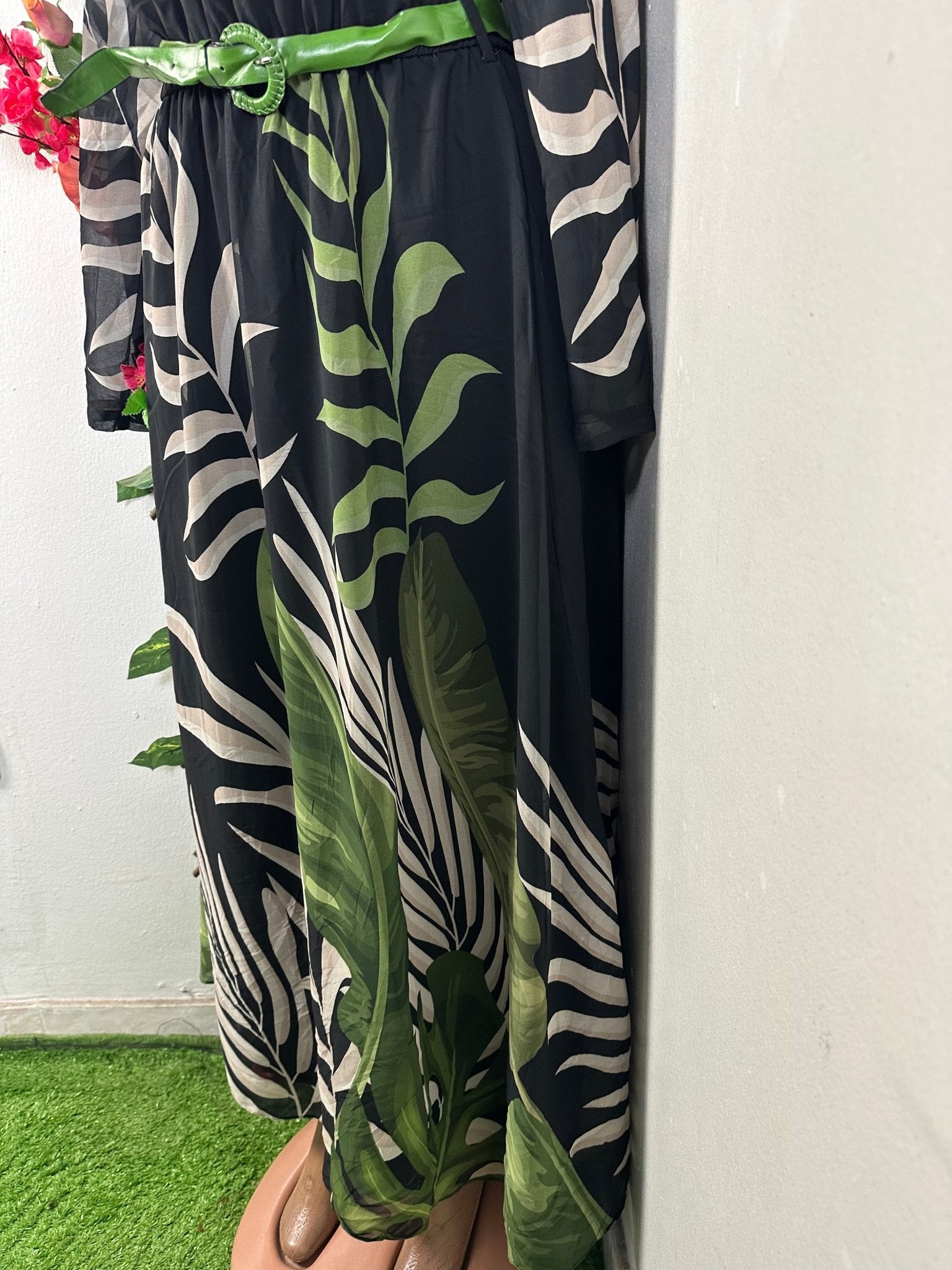 Robe longue ceinture en voile  - Perluna Store - kinshasa