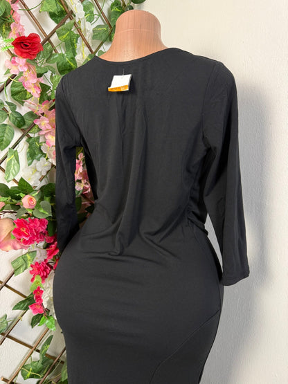 Robe longue colle drapé  - Perluna Store - kinshasa