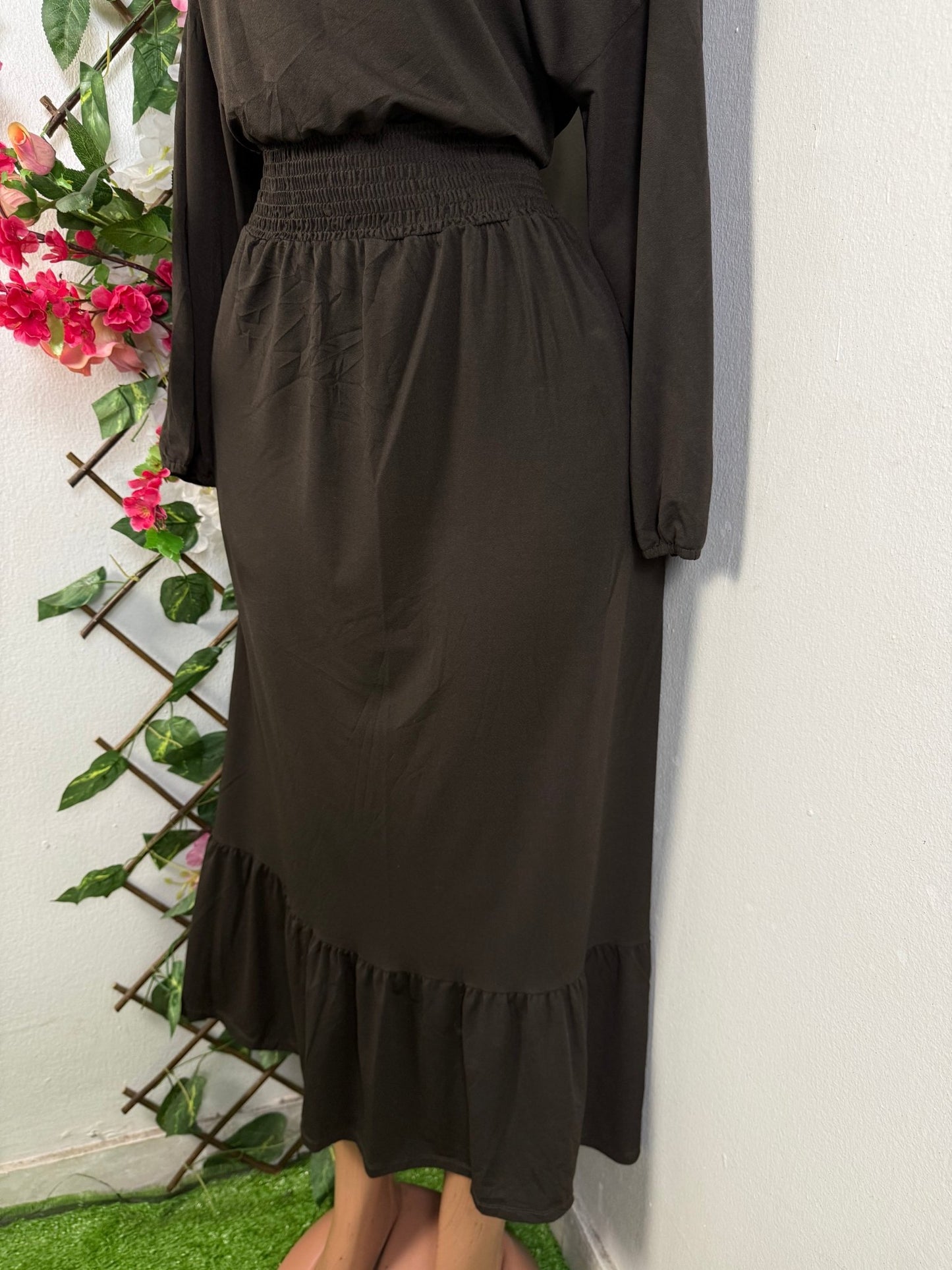 Robe longue décontracter a manche longue - Perluna Store - kinshasa