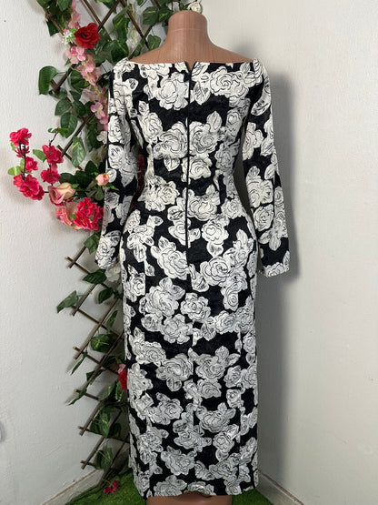 Robe longue drapé avec fente - Perluna Store - kinshasa