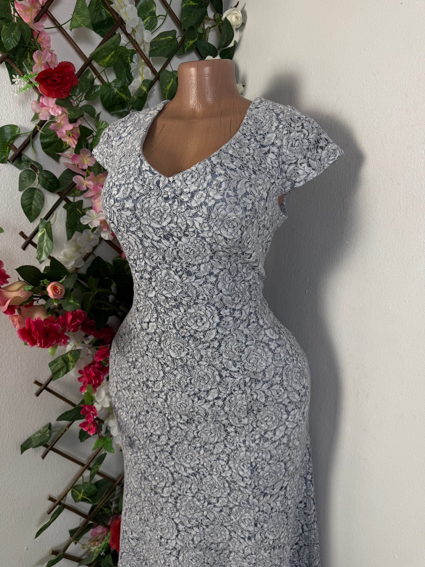 Robe longue en maille colle en cœur  - Perluna Store - kinshasa