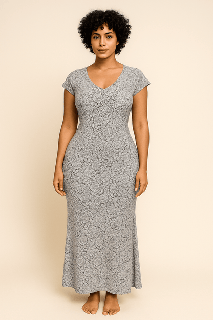 Robe longue en maille colle en cœur  - Perluna Store - kinshasa