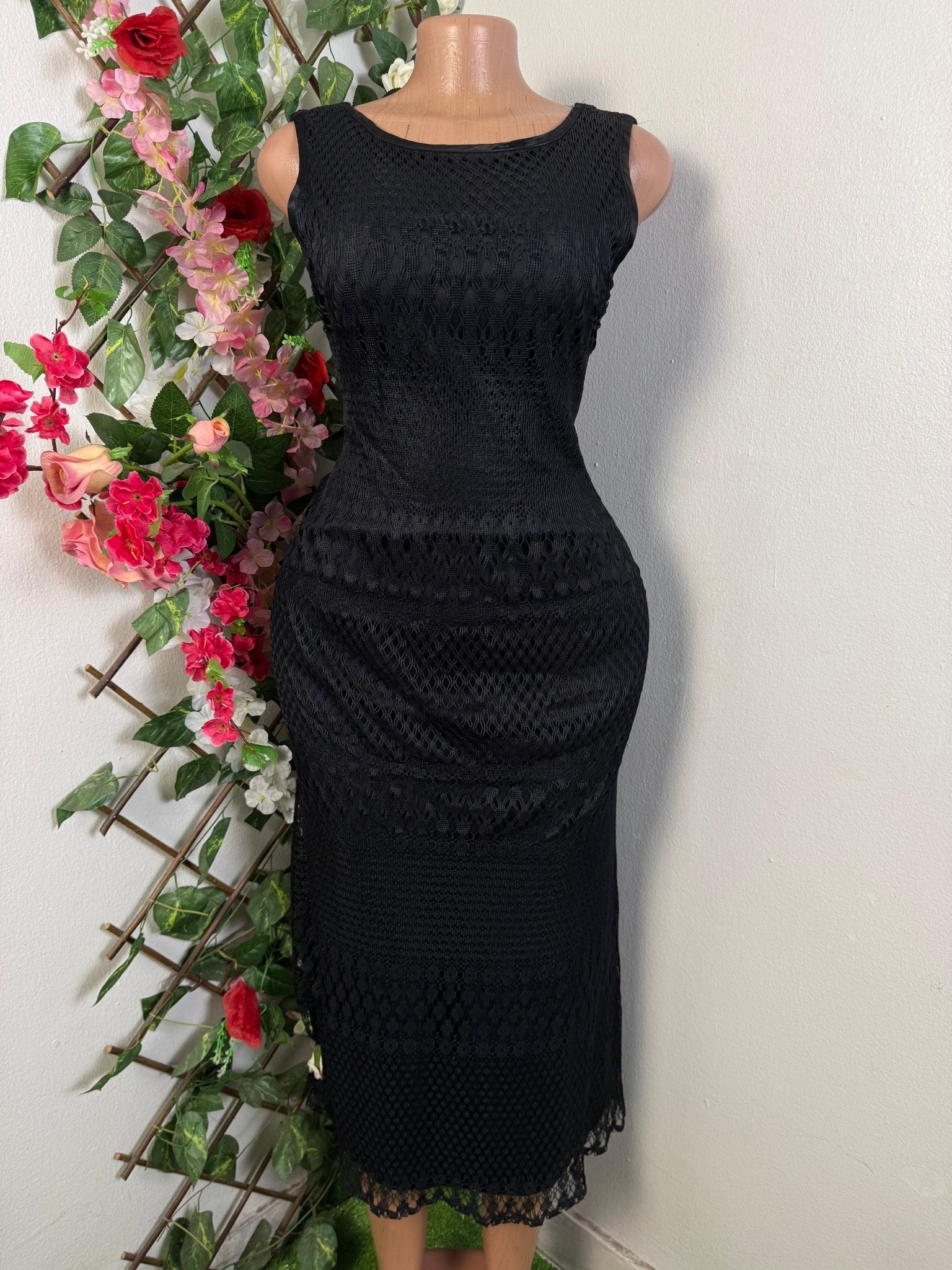 Robe longue en maille de dentelle - Perluna Store